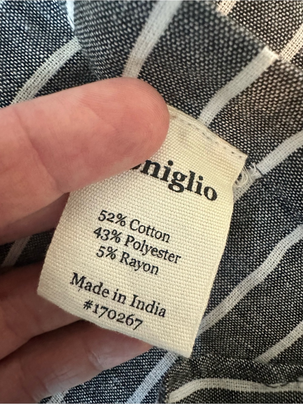 NWOT Coniglio Palm Beach Classic Button Down in Gray and White Stripe - Picture 4 of 4